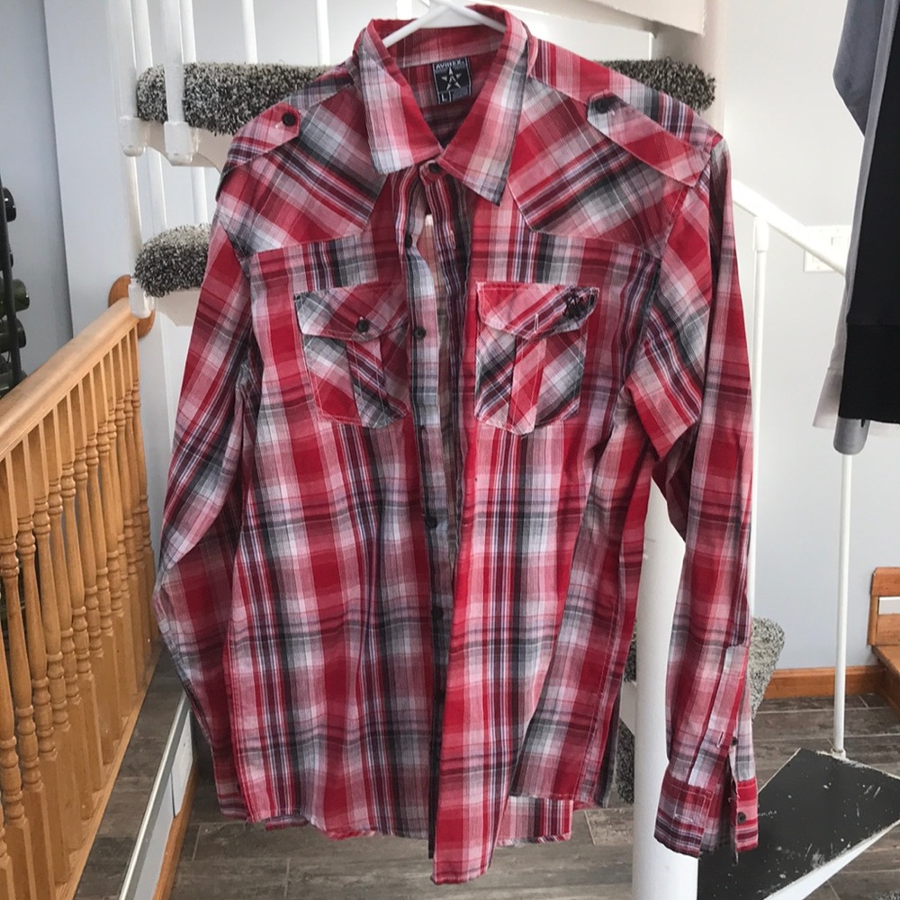 Avirex Button Up shirt L